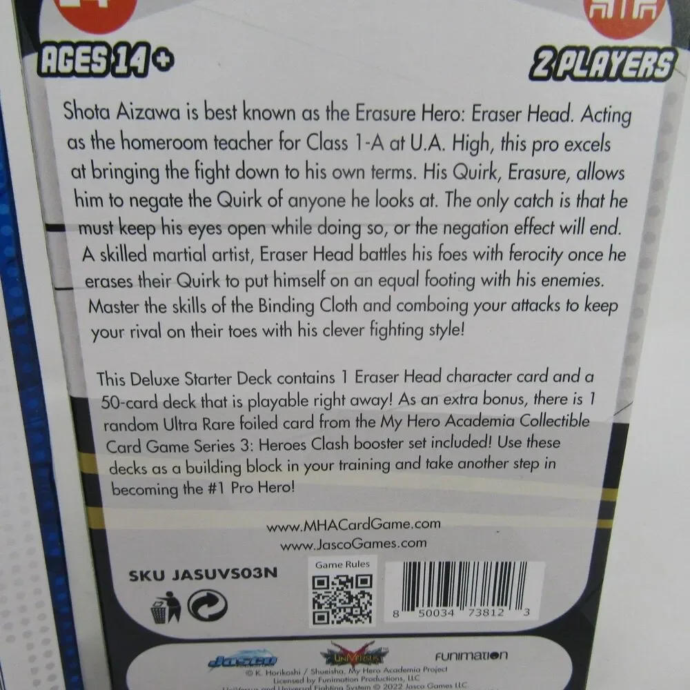 My Hero Academia CCG Class Reunion Collector Pack & Eraser Head Deluxe Starter